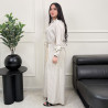 Chemise robe rayée en lin