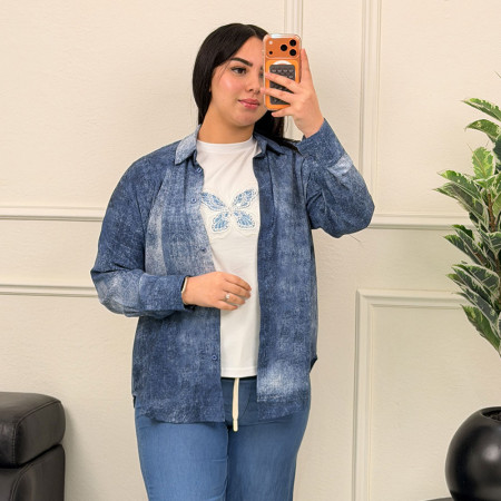 Twin-set chemise en tencel et débardeur en coton