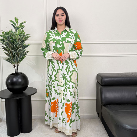 Chemise robe imprimée