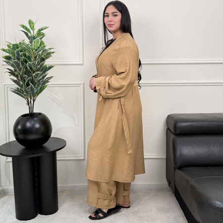 Ensemble kimono et pantalon en crepe