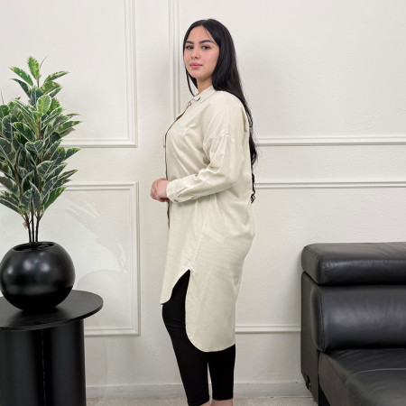Chemise longue en lin