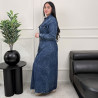 Chemise robe en jeans