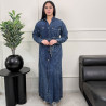 Chemise robe en jeans