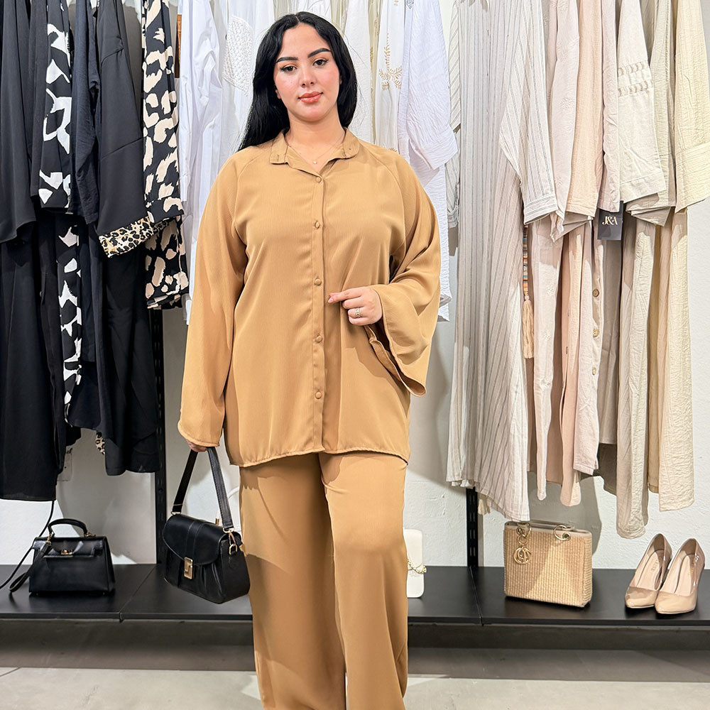 Ensemble deux pieces en crepe