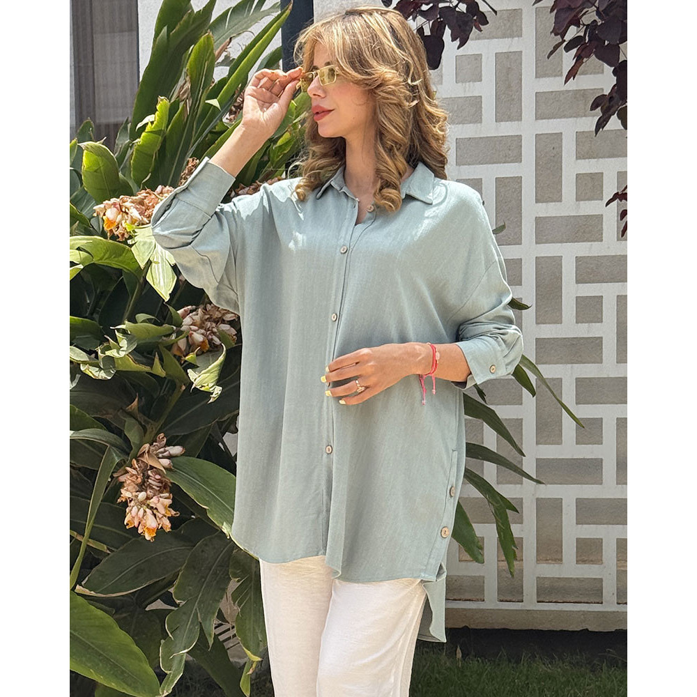 Chemise over size en lin
