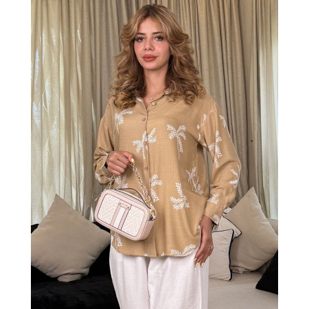 Chemise brodé en lin