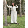 Chemise robe rayée en lin