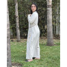 Chemise robe rayée en lin