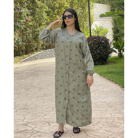 Chemise robe en lin