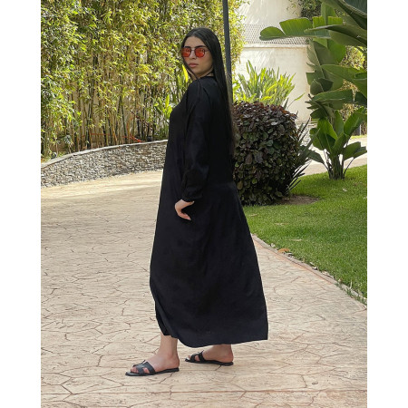 Chemise robe en lin