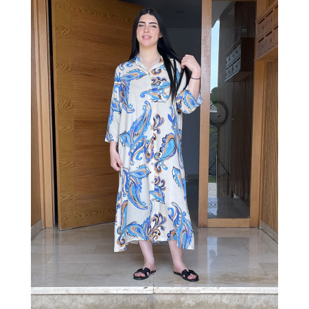 Chemise robe en lin