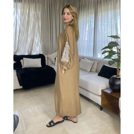 Chemise robe en lin