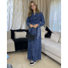 Chemise robe en jeans