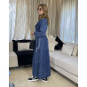 Chemise robe en jeans