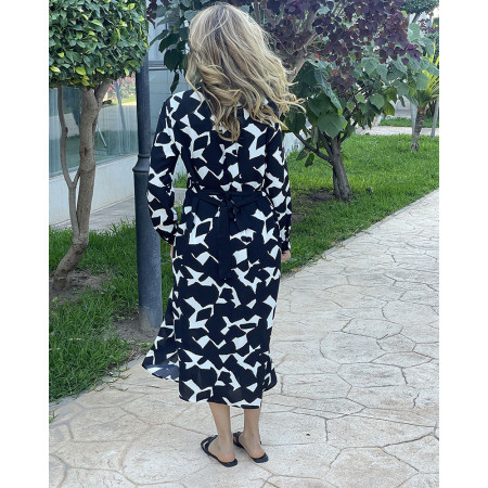 Chemise robe en crepe